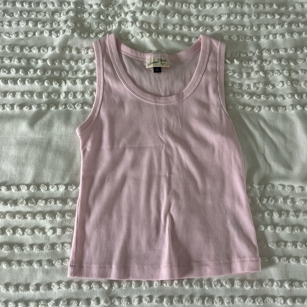 J. Crew Pink Ribbed Tank Top